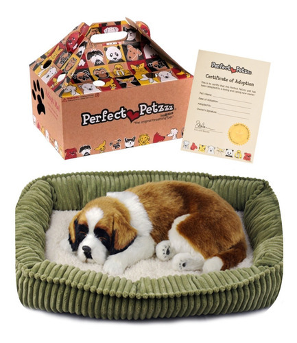 Cachorro Filhote Pelúcia Perfect Petzzz Respira São Bernardo