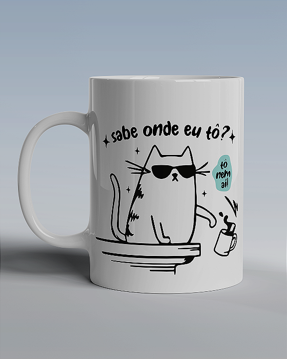Caneca Estampa Gatinho "Tô nem aí!"