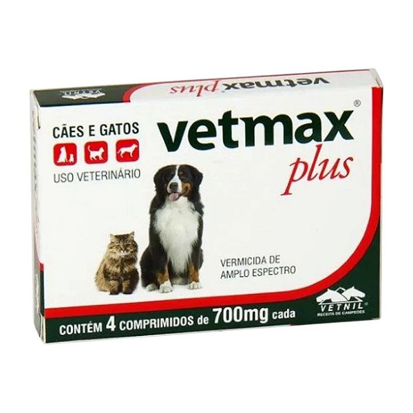 Vetmax Plus Blister com 4 Comprimidos