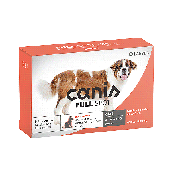 Antiparasitário Canis Fullspot 41 a 60kg 1 pipeta