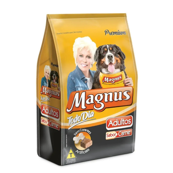 Magnus Premium 25Kg Todo Dia Cães Adultos Sabor Carne 25Kg