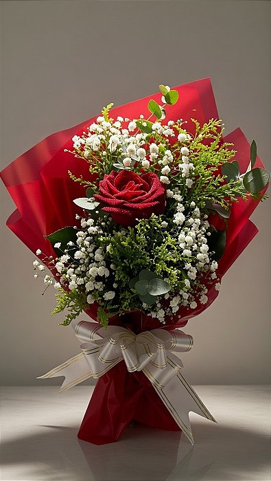 Ramalhete 1 Rosa Love Red