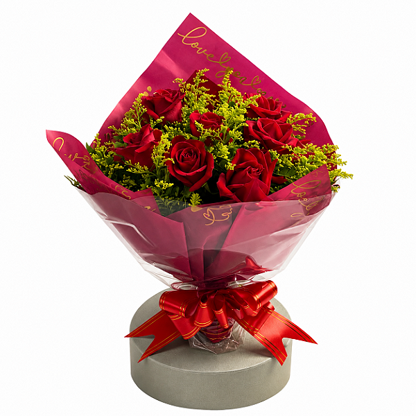 Buquê de 7 Rosas Vermelhas Love Red