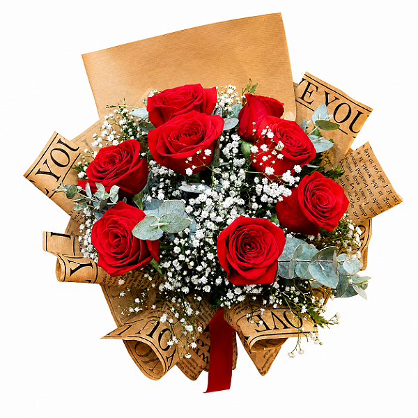 Buquê de 8 Rosas Love Red