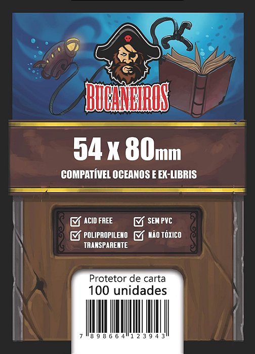 Sleeve Customizado para Oceanos/ Ex-Libris / 7 Wonders Arquitetos/ Nidavellir/ Star Wars Bounty Hunters (54 x 80)