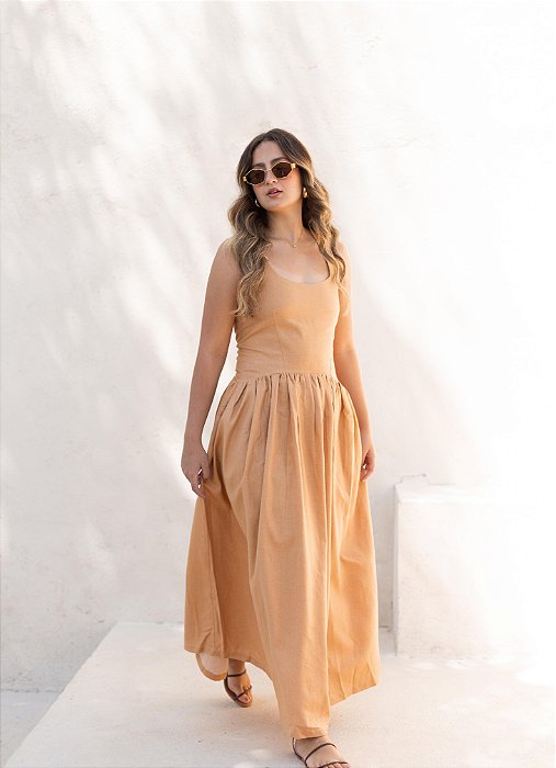 Vestido Cintura Baixa - Topázio