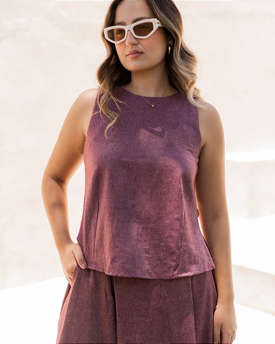 Blusa Canoa - Rosa Queimado