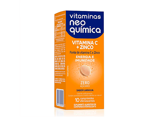 VITAMINA C + ZINCO 10CPR EFERVESCENTES - NEO QUÍMICA