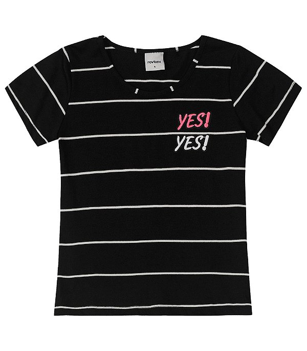 Blusa Infantil Feminina Listras Rovitex Kids