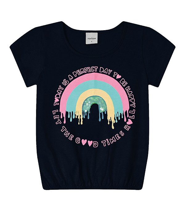 Blusa Infantil Feminina Rainbow Rovitex