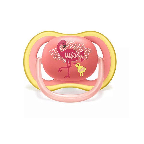 Chupeta Ultra Air 6 à 18 Meses Flamingo Tamanho 2 Avent