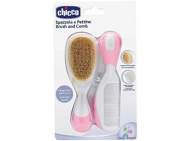 Escova e Pente Infantil Rosa - Chicco