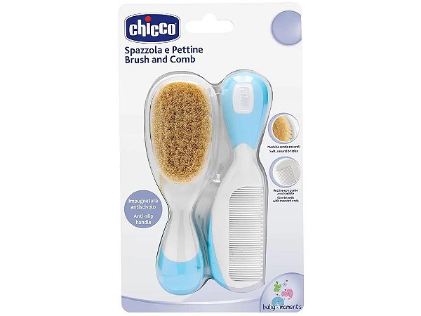 Escova e Pente Infantil Azul - Chicco