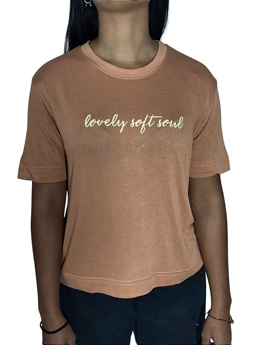 Blusa Feminina Rovitex Tostado Lovely Soft Soul