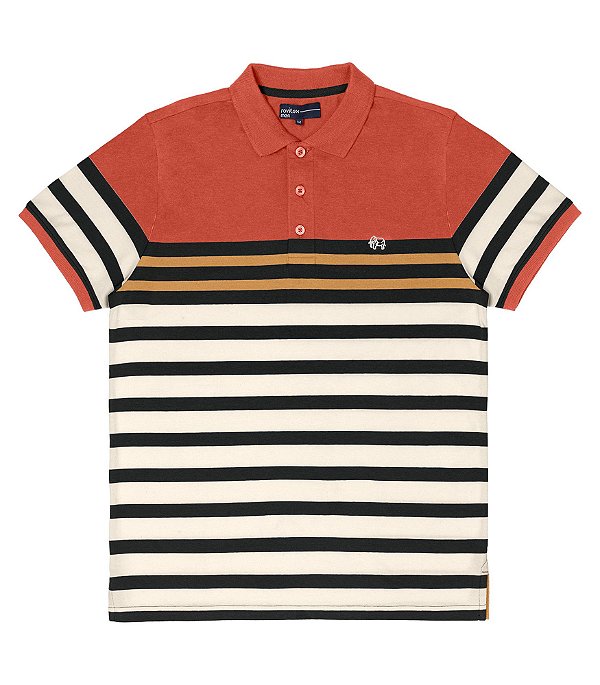 Camisa Polo Rovitex Adulto Estampa Listrada Premium