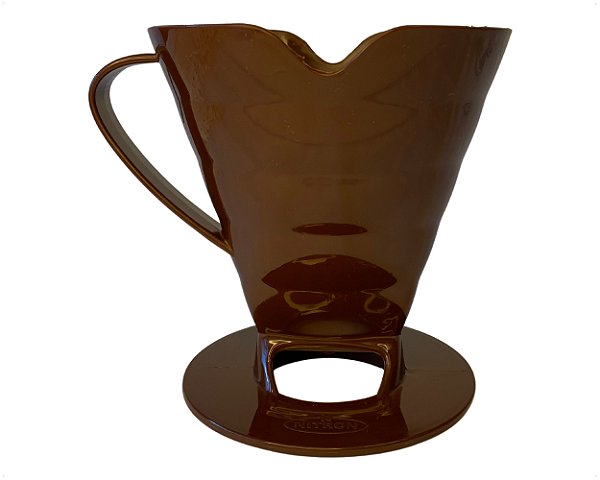 Suporte Porta Filtro Para Café  Coador Plástico Marrom Para Bule