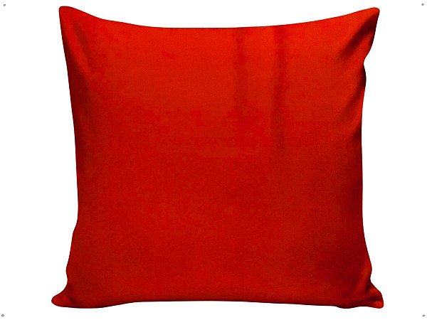 Capa Almofada Decorativa Vermelho Lisa 100% Algodão Tricoline 45x45 Com Zíper Invisível