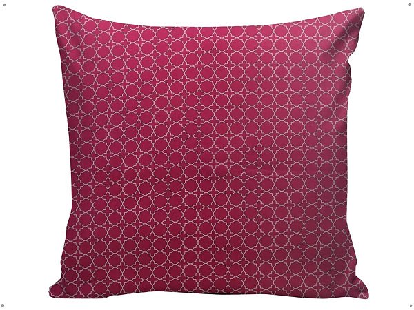Capa Almofada Decorativa Marroquino Geometrico Rosa 100% Algodão 45x45 Com Ziper Invisivel