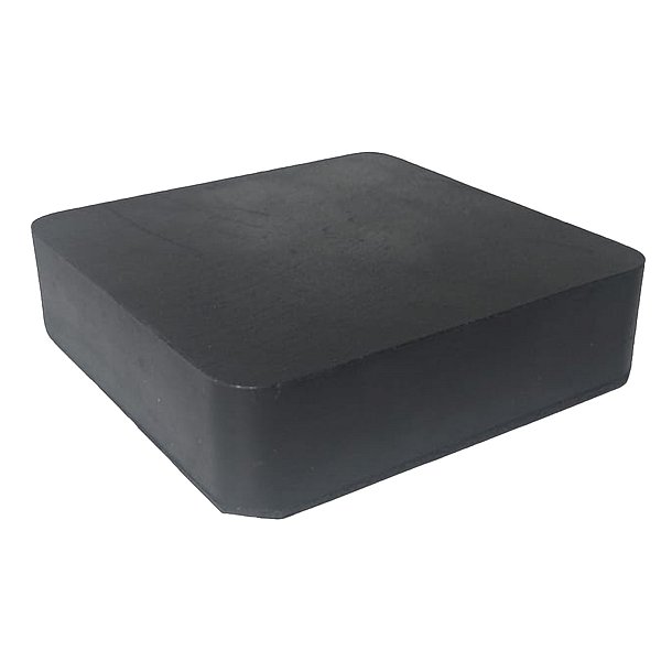 Calço De Borracha Maciço 100x100x25mm Anti-Vibração Impacto Borrachas Londrina