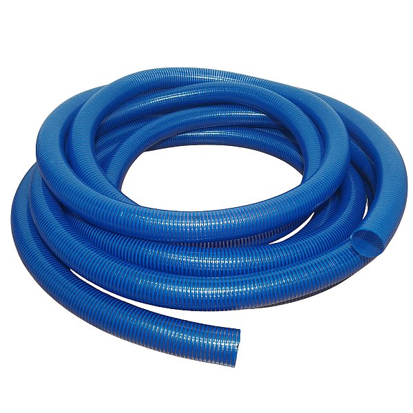 Mangueira de Sucção Azul Transparente 2.1/2 Polegadas Borrachas Londrina  - 1 Metro