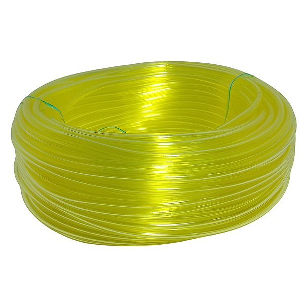 Mangueira Combustível Silicone Amarela 4mm x 1,5mm Borrachas Londrina - 1 Metro