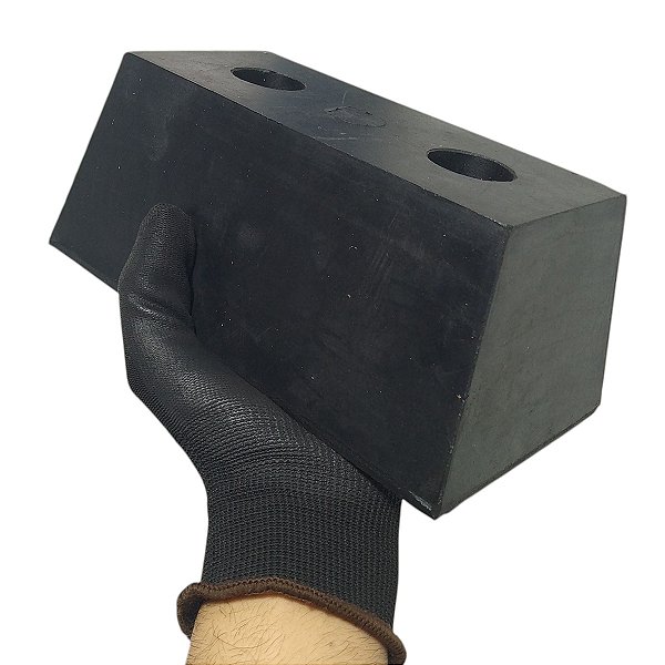 Calço De Borracha Maciço 210x80x90mm Antivibração Impacto Borrachas Londrina