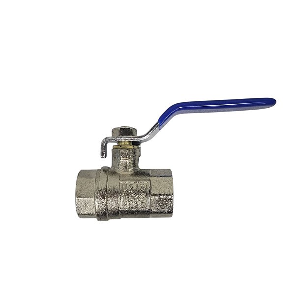Registro Válvula de Esfera em Metal com Alavanca Fêmea 1/2" x Fêmea 1/2" - Borrachas Londrina