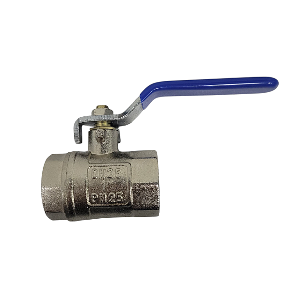 Registro Válvula de Esfera em Metal com Alavanca Fêmea 1" x Fêmea 1" - Borrachas Londrina