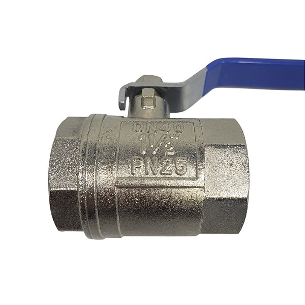 Registro Válvula de Esfera em Metal com Alavanca Fêmea 1-1/2" x Fêmea 1-1/2" - Borrachas Londrina