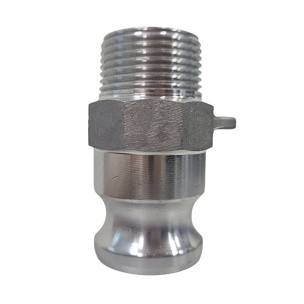 Engate Rápido em Alumínio Macho 1" x Rosca Macho 1" - Borrachas Londrina