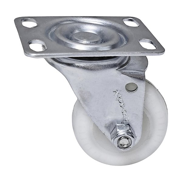 Rodízio Giratório Carrinho Industrial Nylon GLR 210 NN 80kg - 1 Unidade Borrachas Londrina