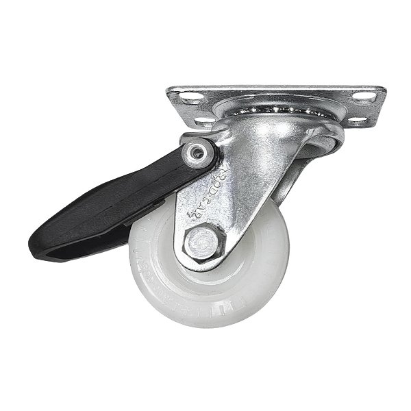 Rodízio Giratório Aço Zincado Nylon GLRO 210 NN 80KG - 1 Unidades Borrachas Londrina