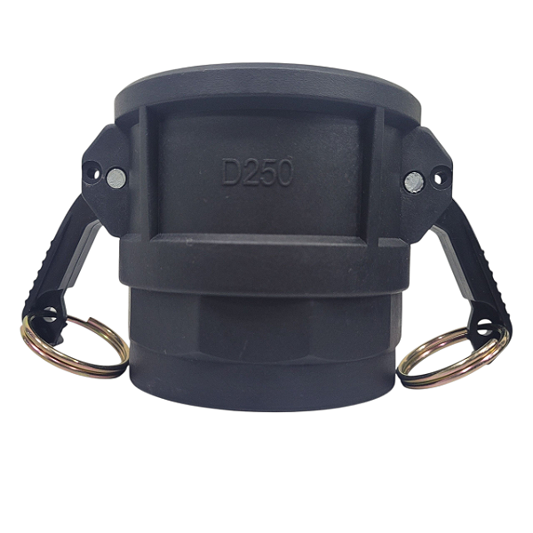 Acoplador Fêmea 2.1/2" x Fêmea 2.1/2" em Polipropileno D250 Preto - Borrachas Londrina