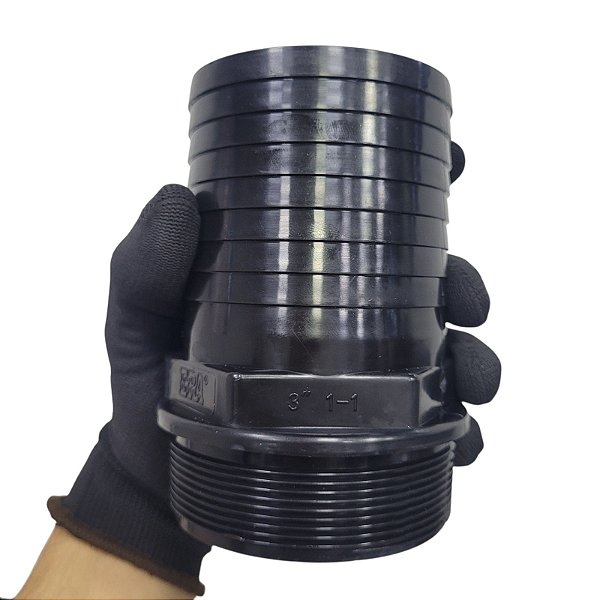 Adaptador Espigão Plástico Macho 3"  em PVC BSPT
