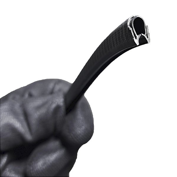 Borracha Debrum Acabamento Couro Casca Cobra 7x9mm - 1 Mts Borrachas Londrina