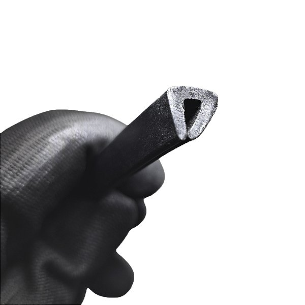 Perfil Borracha SBR Debrum Acabamento Tipo U 10mm 1 Metro - Borrachas Londrina