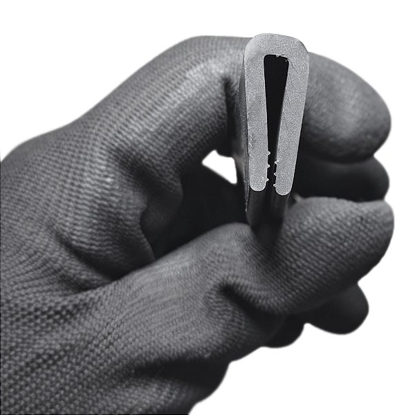 Perfil Borracha SBR Debrum Acabamento Tipo U 25mm 1 Metro - Borrachas Londrina