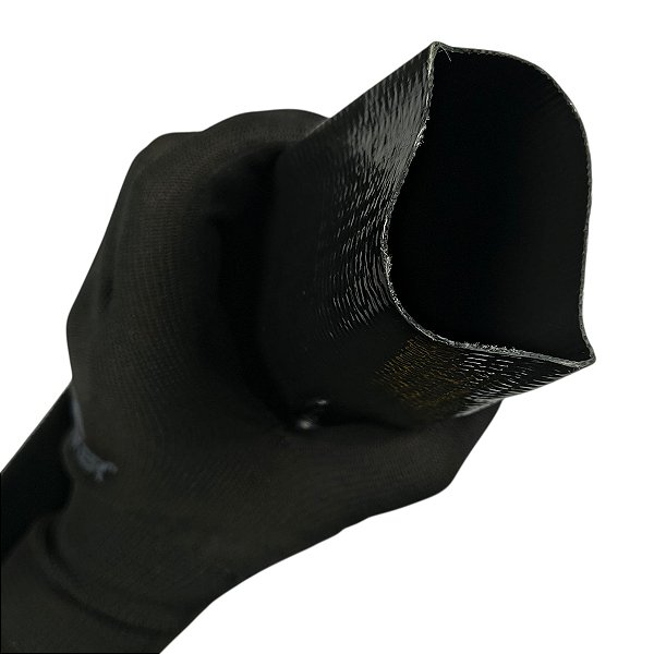 Mangueira Flat Preta Achatada 2 Polegadas Irrigação Borrachas Londrina - 1 Metro