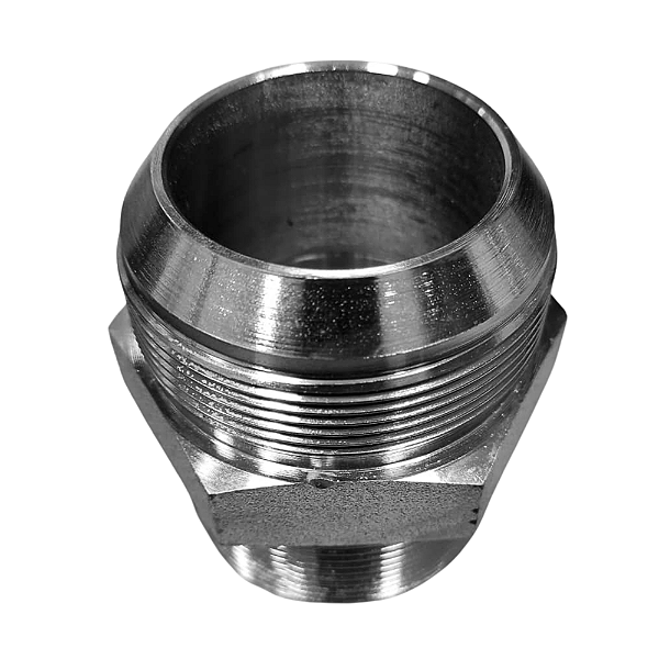 Adaptador Hidráulico 2.1/2" JIC x 2" NPT Macho Aço Alta Resistência