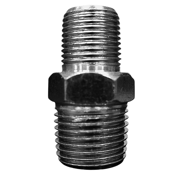 Adaptador Hidráulico 1/2" NPT x 3/8" NPT Macho Alta Pressão