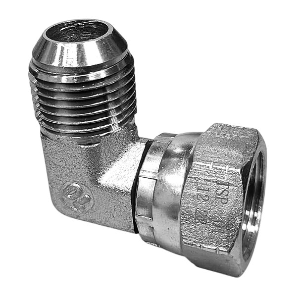 Adaptador Hidráulico 90° 7/8" JIC Fêmea x 7/8" JIC Macho
