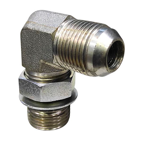 Adaptador Hidráulico 90° 7/8" JIC x 7/8" ORING - Orientável