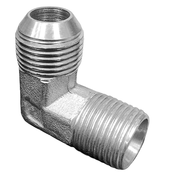 Adaptador Hidráulico 90° 7/8" JIC Macho x 1/2" NPT Macho