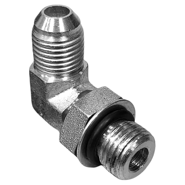Adaptador Hidráulico 90° 9/16 JIC x 9/16 ORING - Orientável