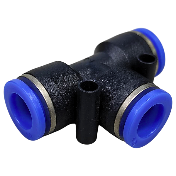 Conexão União Tee emenda Instantânea 10mm Pneumática