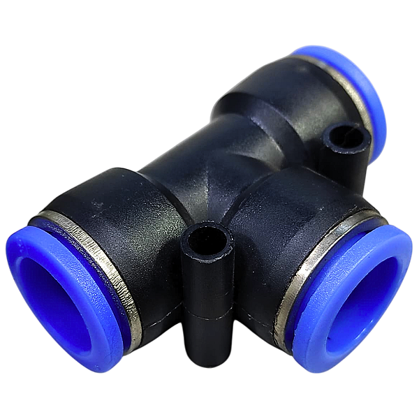 Conexão União Tee emenda Instantânea 16mm Pneumática