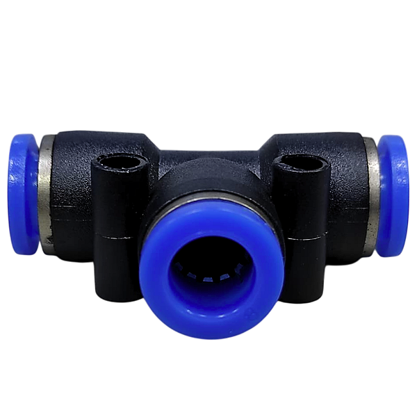 Conexão União Tee emenda Instantânea 8mm Pneumática