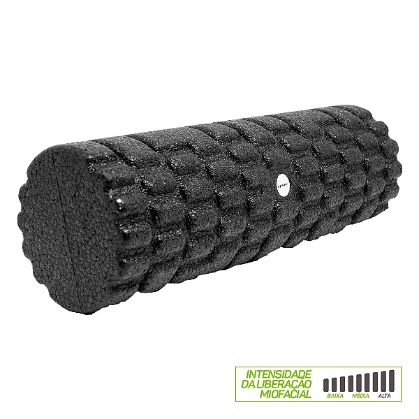 Rolo de Massagem Liberacao Miofascial Texturizado Solido - EPP - 30x10cm PRETO U