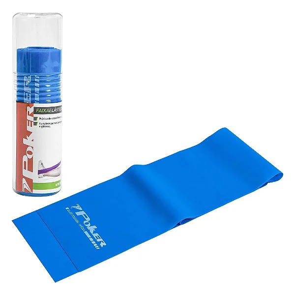 FAIXA ELASTICA  POKER MEDIA 1200x150x0,5mm AZUL U