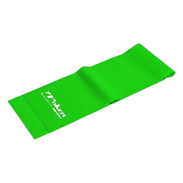 FAIXA ELASTICA POKER LEVE 1200x150x0.4mm VERDE CITRICO U